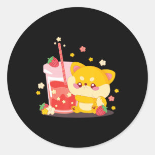 Adesivo Cat Boba Tea Bubble Tea Anime Kawaii Neko para Gar