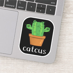 Adesivo CAT CACTUS - Gato Engraçado CATCUS