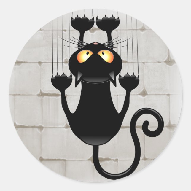 Adesivo Cat Caindo no personagem de desenho animado da div (Frente)