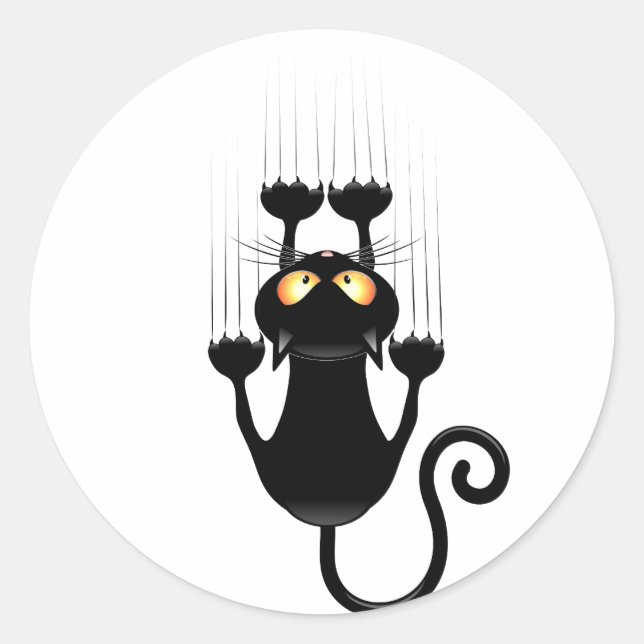 Adesivo Cat Caindo no personagem de desenho animado da div (Frente)