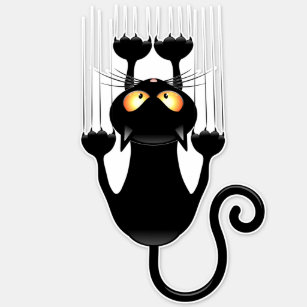 Adesivo Cat Caindo no personagem de desenho animado da div