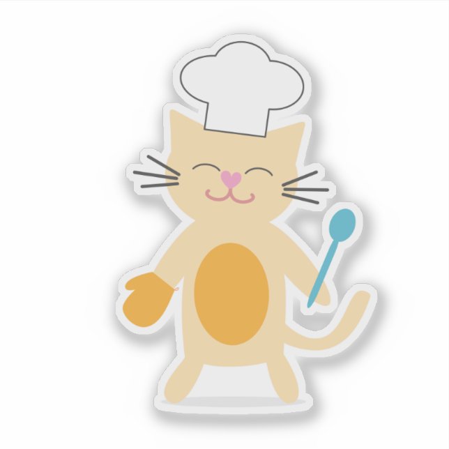 Adesivo Cat Chef Sticker (Frente)