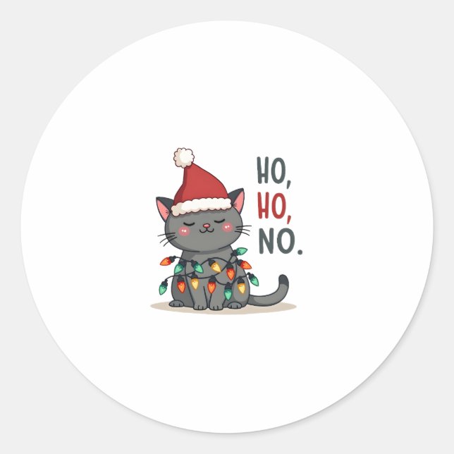 Adesivo Cat Christmas Shirt Kids Funny Santa Cat Christmas (Frente)