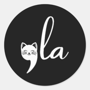 Adesivo Cat Comma La Kamala Harris Para O Presidente 2024;