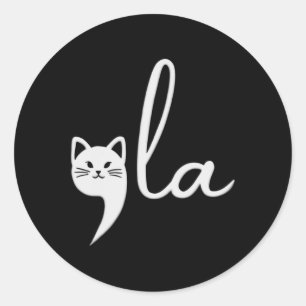 Adesivo Cat Comma-la Kamala Harris Presidente 2024
