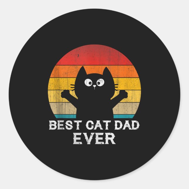 Adesivo Cat Dad Ever - Funny Cats Tank Top  (Frente)