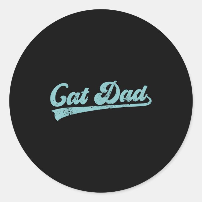Adesivo Cat Dad Funny Dad Father's Day Funny Papa  (Frente)