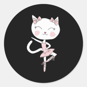 Adesivo Cat Dance Ballerina Dancing Pirouette Tutu