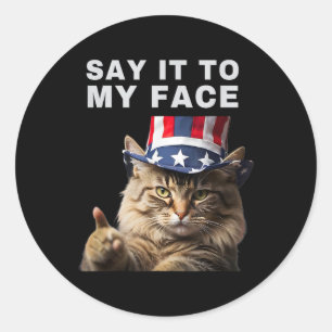Adesivo Cat Diz Isso Ao Meu Rosto Kamala Harris