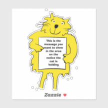 Cat está segurando um Poster