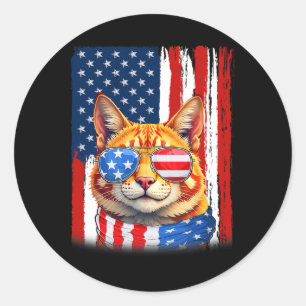 Adesivo Cat Eusa America Flag Patriótico Cat 4 De Julho