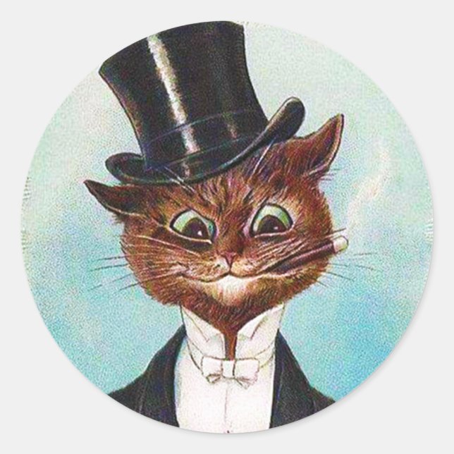 Adesivo Cat Gentleman, Louis Wain (Frente)