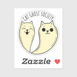 Adesivo Cat Ghost Society Spooky Engraçado Pet Halloween
