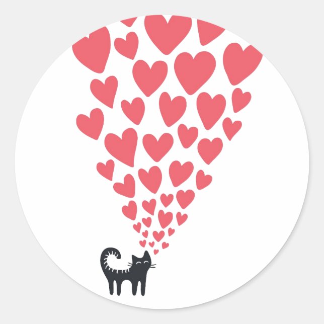 Adesivo Cat in Love (Frente)