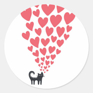 Adesivo Cat in Love