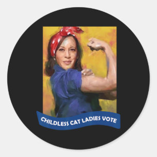 Adesivo Cat Ladies Vote Kamala 2024 Rosie The Riveter