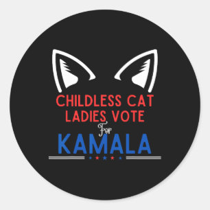 Adesivo Cat Lady Voting Kamala Harris Cachorro Mãe Votar A