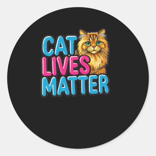 Adesivo Cat Lives Sticker (Frente)