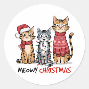 Adesivo Cat Lover Gift Meowt Christmas