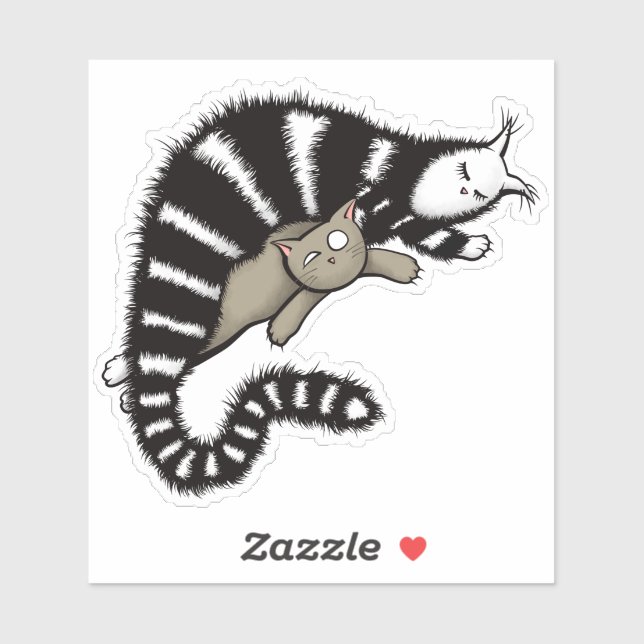 Adesivo Cat Madre Protege Seu Gatinho Bonito (Folha)