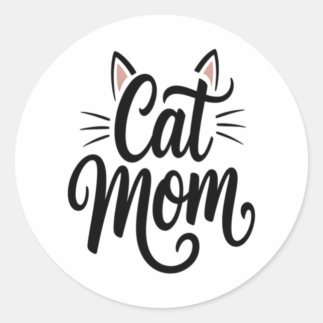 Adesivo Cat Mãe Sussurros e Orelhas (Frente)