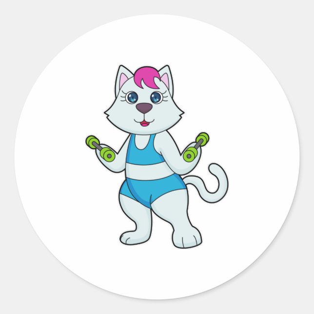 Adesivo Cat Malhação Dumbbell (Frente)