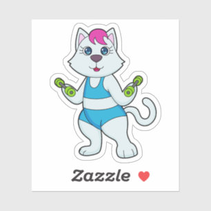 Adesivo Cat Malhação Dumbbell