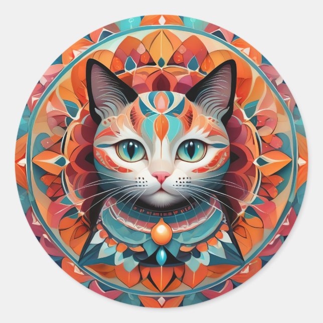 Adesivo Cat Mandala (Frente)