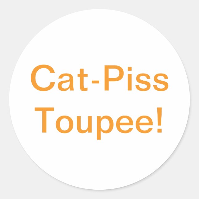 Adesivo Cat-Piss Toupee Splash-Art Hankamer Artjunkhaus (Frente)