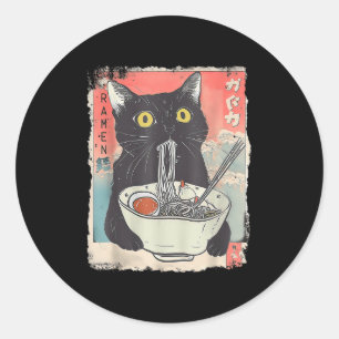 Adesivo Cat Ramen Noodle Anime Japonês Ramen Kawaii