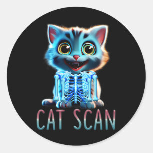 Adesivo Cat Scan Ct Scan Halloween Cat X-ray Memória Rad
