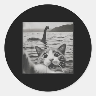 Adesivo Cat Selfie Com Loch Ness Monster Cats Funny Men W