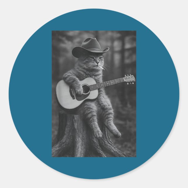 Adesivo Cat Smoking Cigarette Racoon Ossum Funny Meme Cowb (Frente)