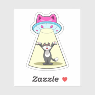 Adesivo Cat Spaceship