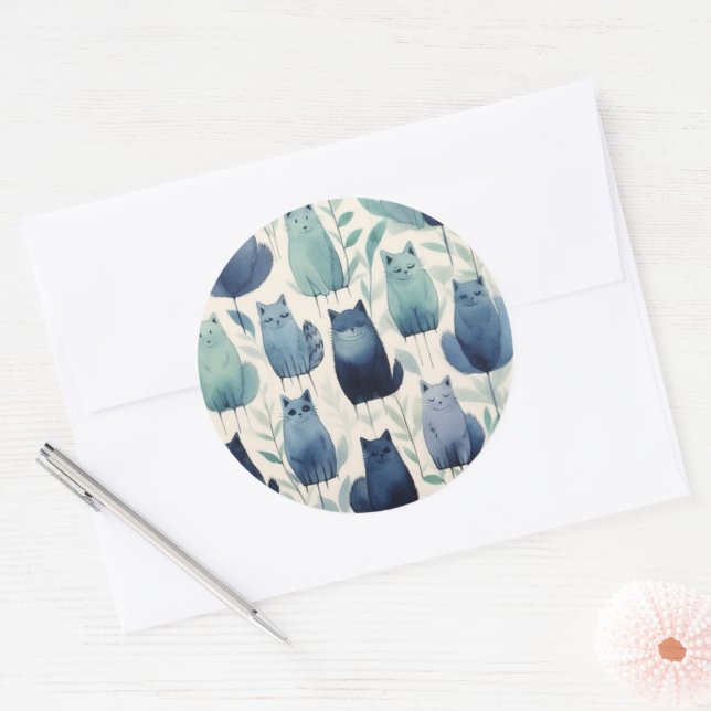 Adesivo Cat Sticker Set Purr-fect para presentes e Artesan (Envelope)