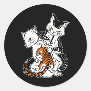 Adesivo Cat Tattoo Lover Monmon Japonês Tatuagem