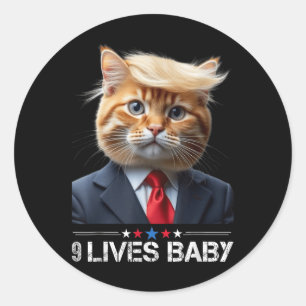 Adesivo Cat Trump 9 Lives Baby