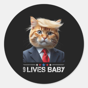 Adesivo Cat Trump 9 Lives Baby