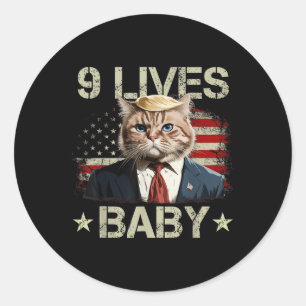 Adesivo Cat Trump 9 Vive Bebê Engraçado Trump Cat 9 Vive