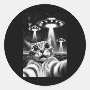 Adesivo Cat Ufo _ Memória De Invasão Engraçada Cat Ufo