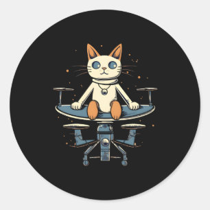 Adesivo Cat Voando Com Drones Piloto-Piloto-Quadcopter Auv