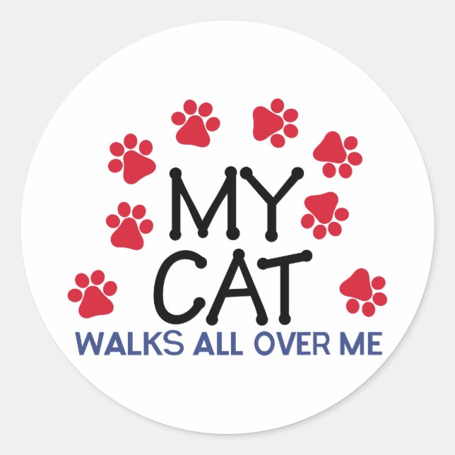 Adesivo Cat Walks Paws (Frente)