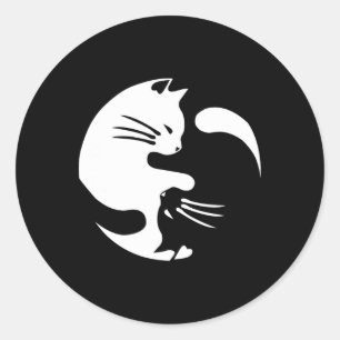 Adesivo Cat Yin Yang Peace Loving Interconnected Gift Idea