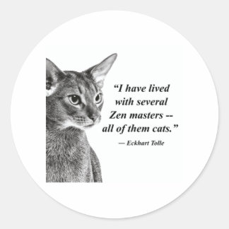 Adesivo Cat Zen Master - Eckhart Tolle