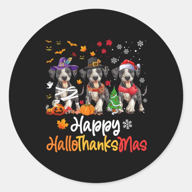 Adesivo Catahoula Leopard Dog Halloween Hallotha (Frente)