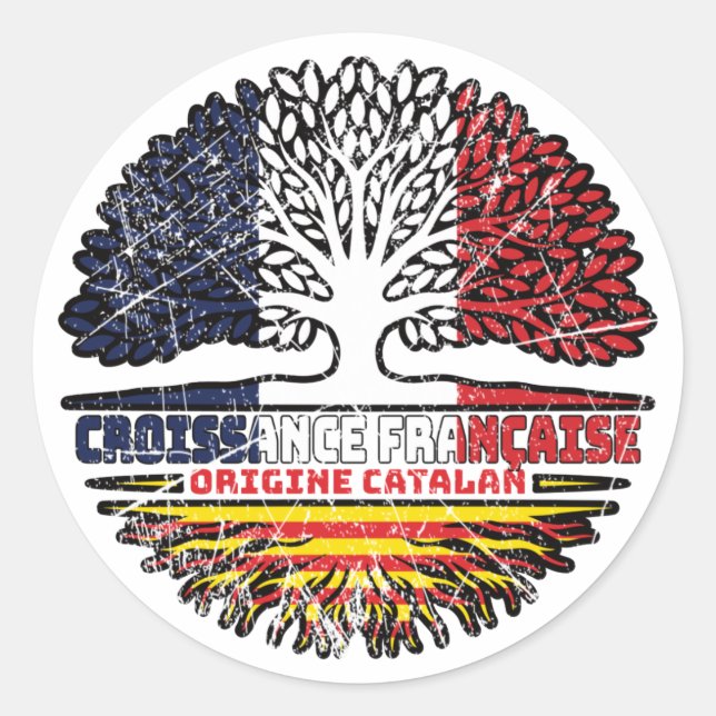 Adesivo Catalunha Catalunha França Francesa Raiz Bandeira (Frente)