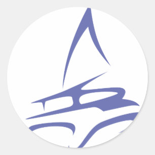 Adesivo Catamaran no Estilo de Desenho de Swish