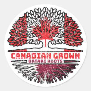Adesivo Catar Catar Canadá, Canadá, Árvore Bandeira