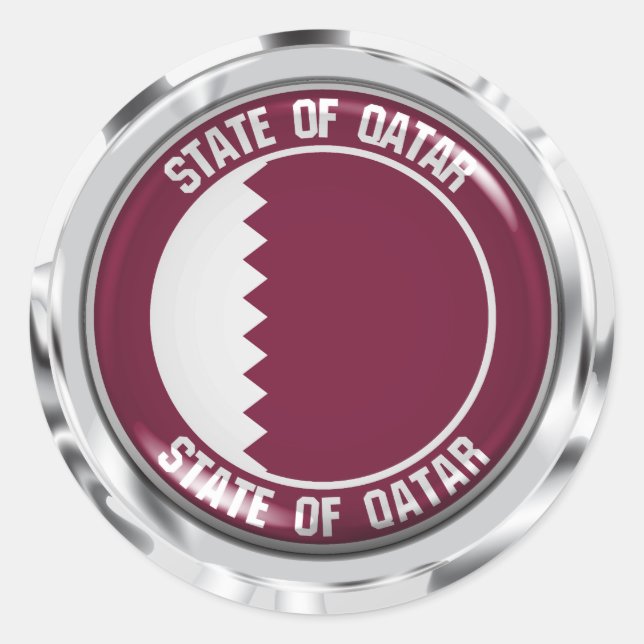 Adesivo Catar Round Emblem (Frente)
