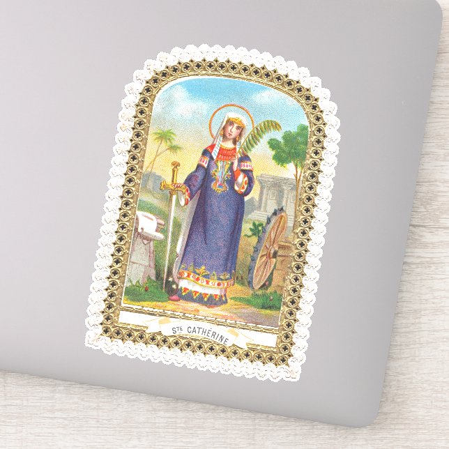 Adesivo Catarina de Alexandria, vestida egípcia (Detalhe)